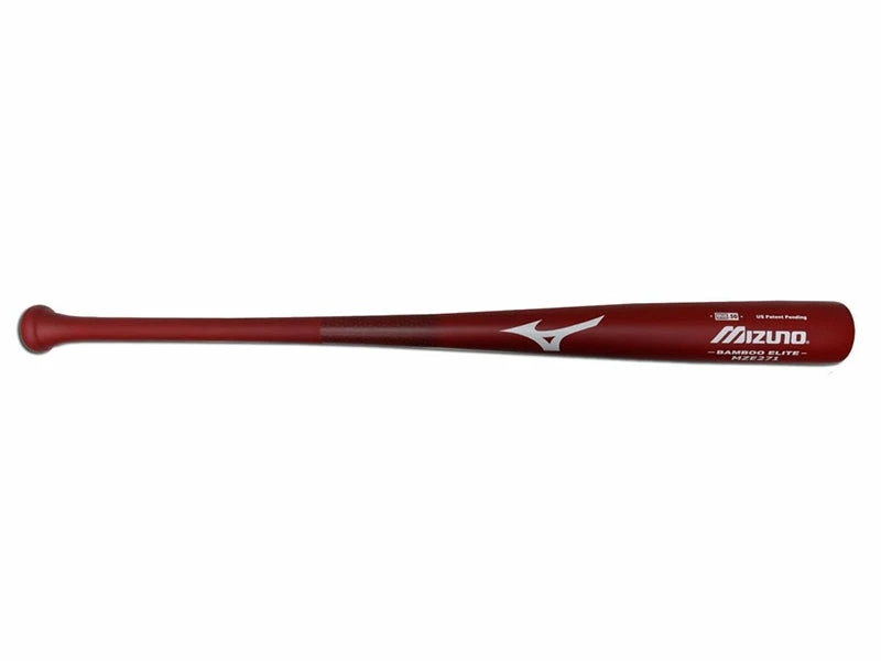 Mizuno MZE 271 Bamboo Elite Wood Bat - Matte Cherry Red 3 Mizuno MZE 271 Bamboo Elite Wood Bat - Matte Cherry Red