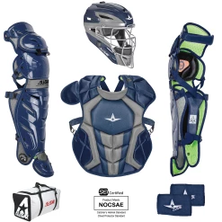 Sidelines Sports ALL-STAR CKCC912S7X YOUTH S7 AXIS™ PRO CATCHER KIT - AGES 9-12, 14.5" // MEETS NOCSAE -Rawlings Sales 912 navy