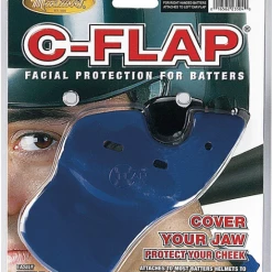Sidelines Sports C-FLAP FOR RIGHT HANDED BATTERS BAGGED - Markwort -Rawlings Sales Markwort C Flap Right Handed Batter Blue left side of helmet